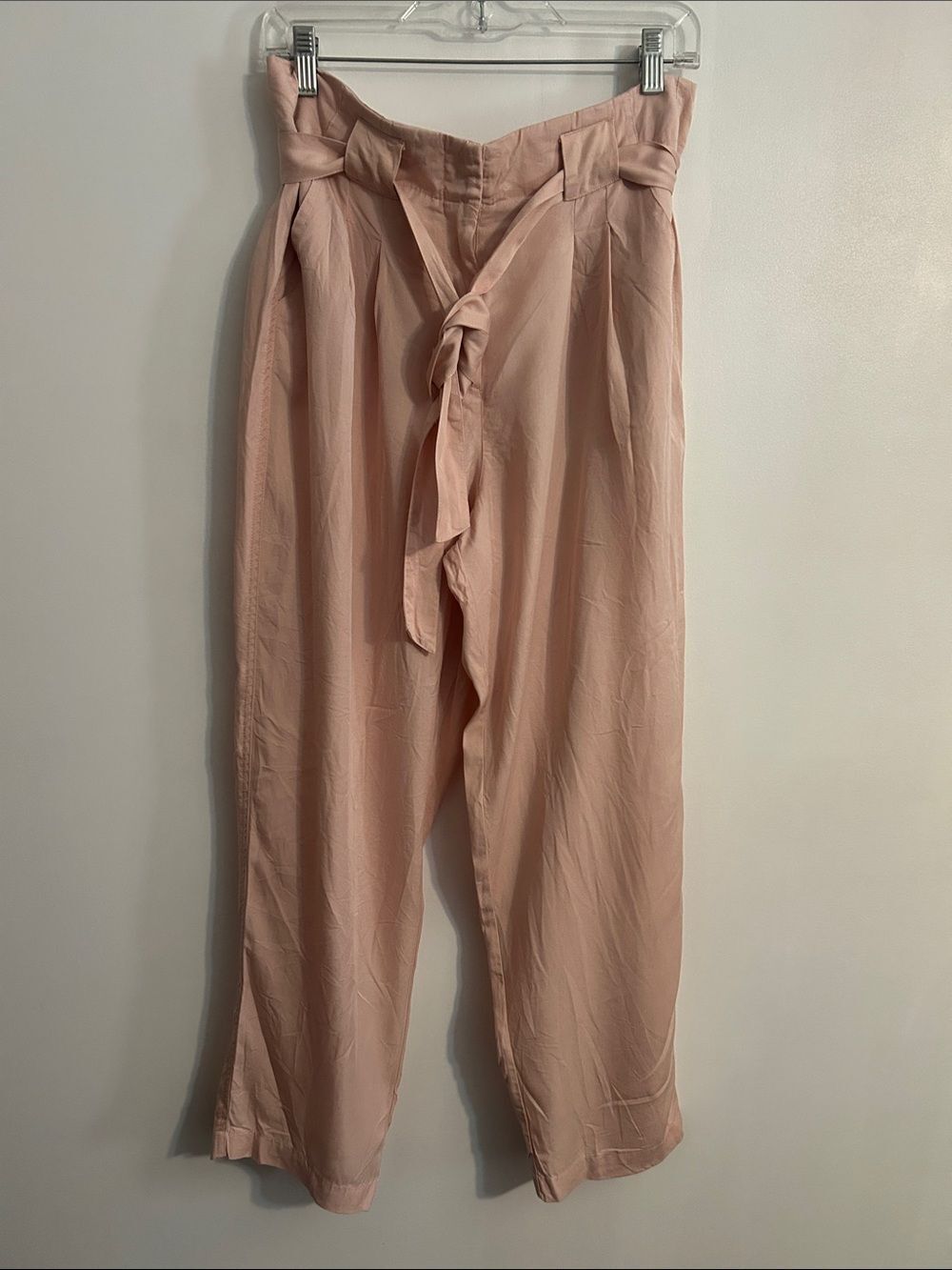 Max Jeans High-Waist belted ankle Pants - Blush